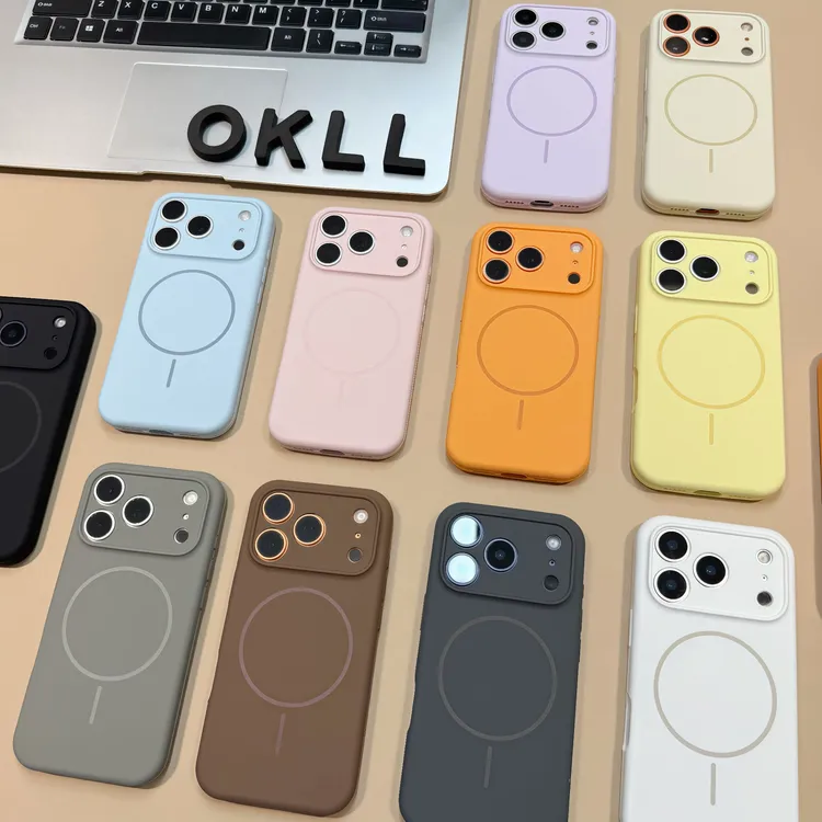 欧克里里高级精孔液态磁吸壳适用苹果17/16/15promax手机壳131412