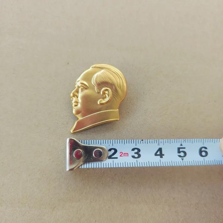 合金胸针 毛主席像章纪念品金色时尚徽章胸章毛爷爷伟人纪念章