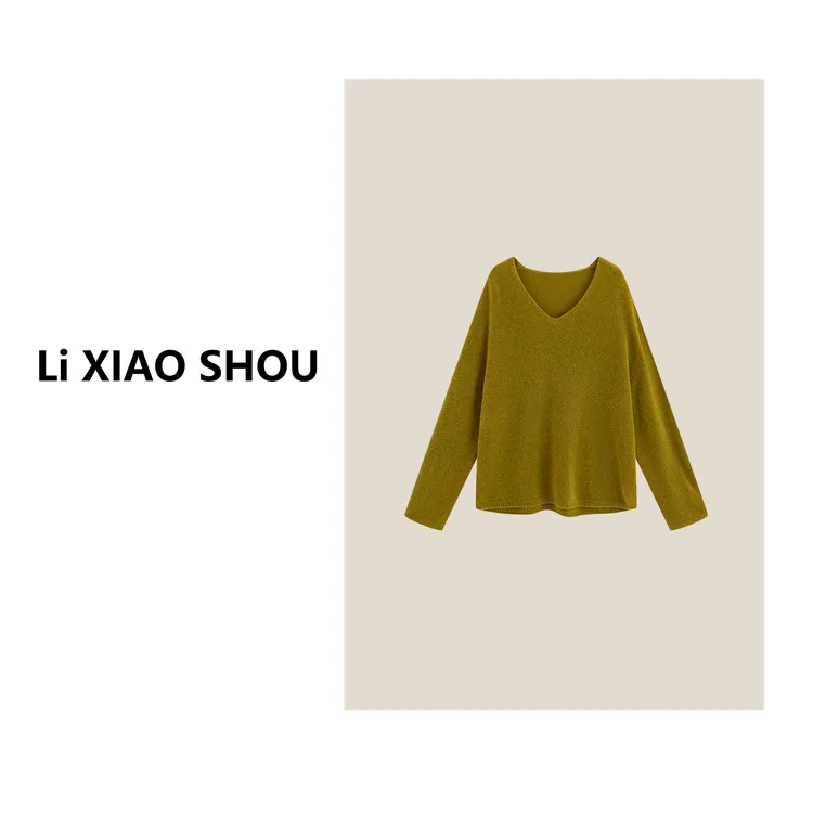 李小瘦大码女装【蒙娜丽莎】新款百搭舒适宽松休闲针织羊毛衫57236D