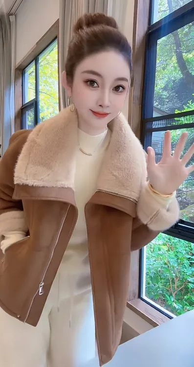 Nalian/拿恋豆子优选-美式冬季加厚高级感外套女  DZ99165