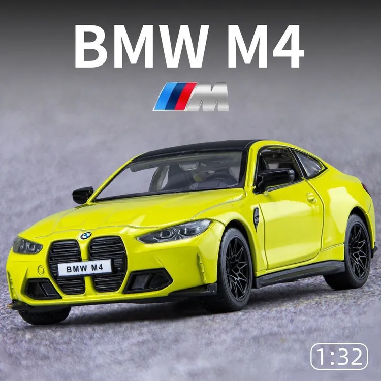 1/32宝马M4仿真车模型合金声光回力玩具男孩摆件正版授权