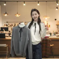 闵笑一【月落昙花】新款温柔显瘦气质设计感休闲打底内搭上衣