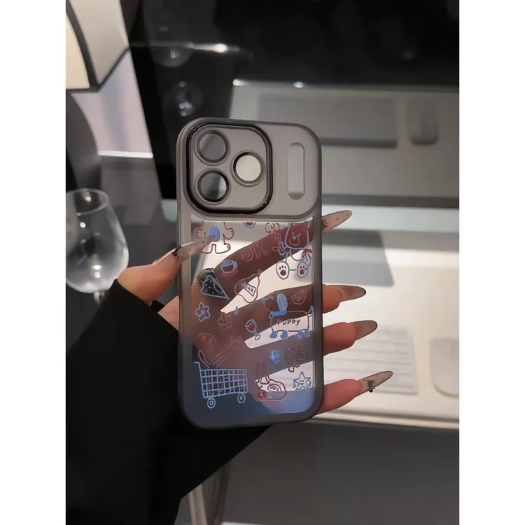 线条涂鸦适用苹果17pro手机壳16金属镜框华为p70荣耀oppo小米vivo