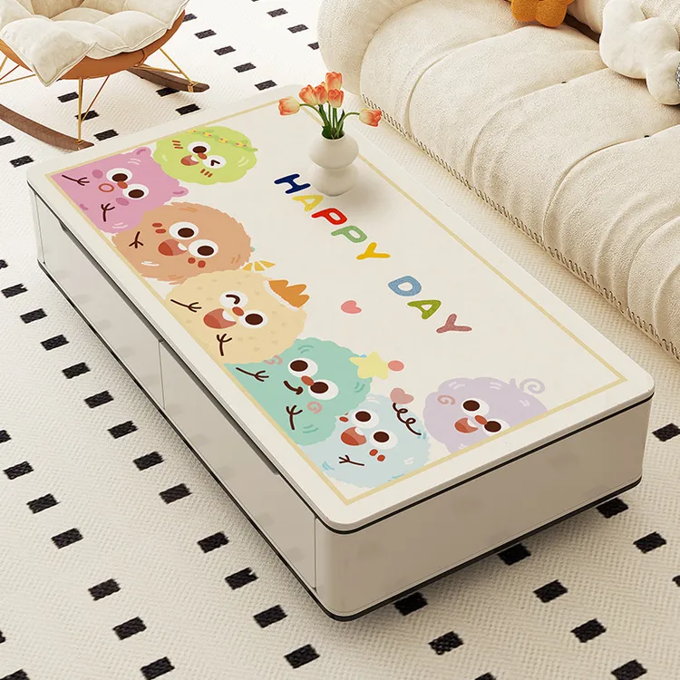 卡通轻奢高级感皮革桌面保护茶几隔热餐桌垫防油防水防烫免洗桌布