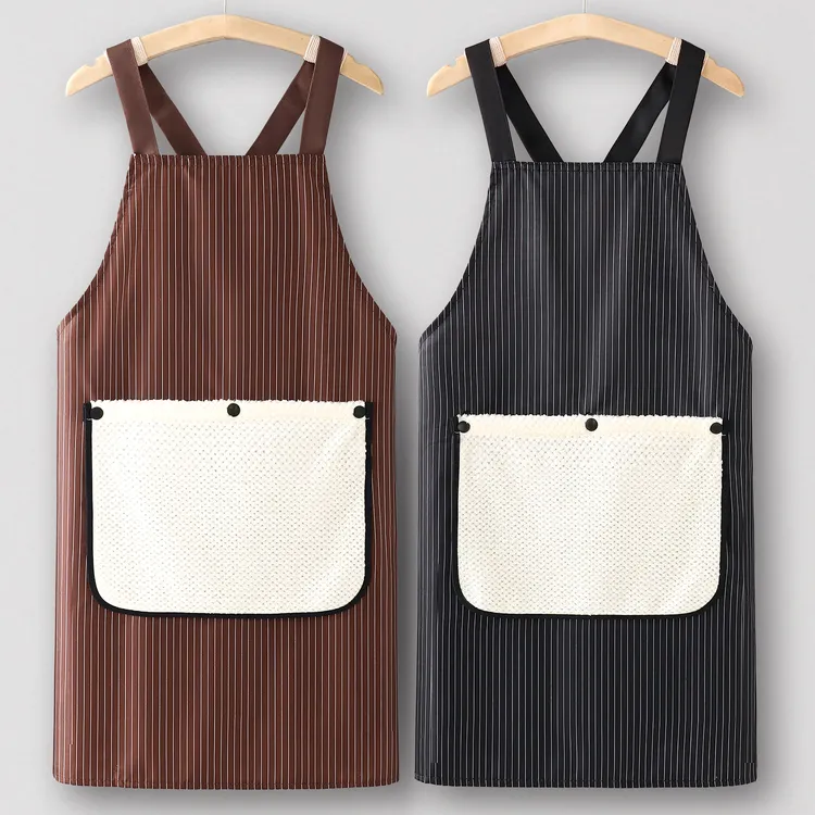服务员围裙厨房家用工作服春夏餐饮上班专用定制logo印字防水防油