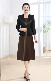 【F5091】时尚西装外套+背心连衣裙两件套端庄套裙2025夏