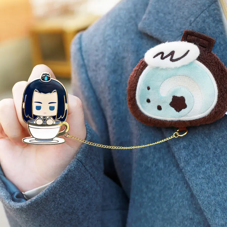 罗小黑战记下午茶奇遇金属毛绒徽章无限鹿野哪吒周边联名歪瓜出品