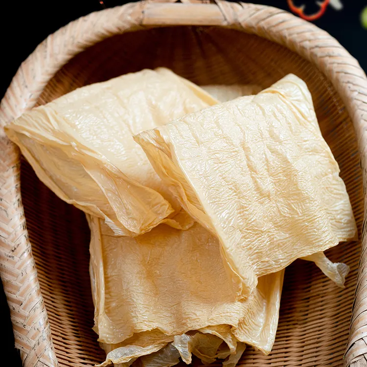 头层传统豆腐皮瑶山土黄豆无盐大片手工腐竹皮豆腐皮油豆皮