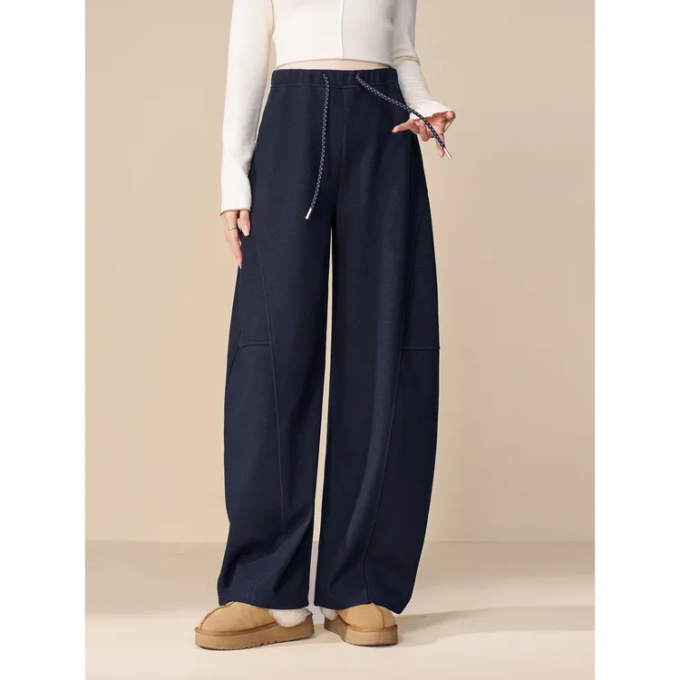 孕妇裤秋冬外穿小个子加绒加厚内里保暖商务休闲西装冬弯刀裤