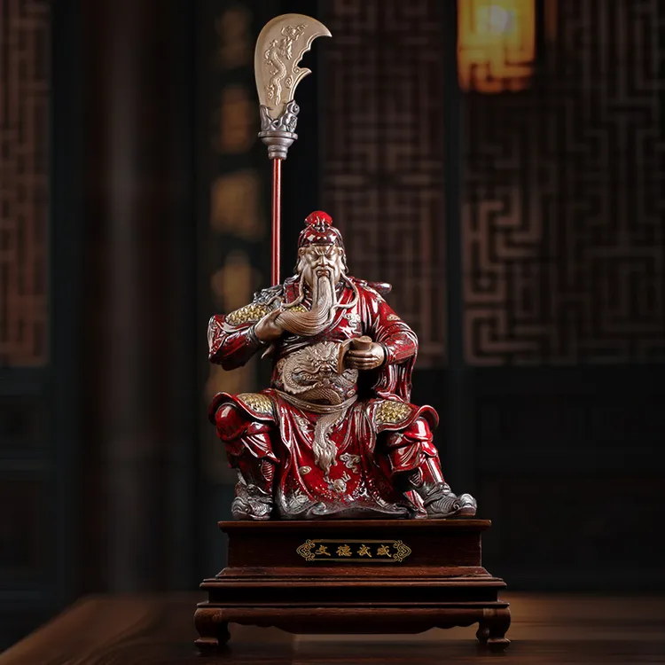 问瓷阁招财关公武财神摆件关二爷神像家用供奉关帝圣君开业礼品
