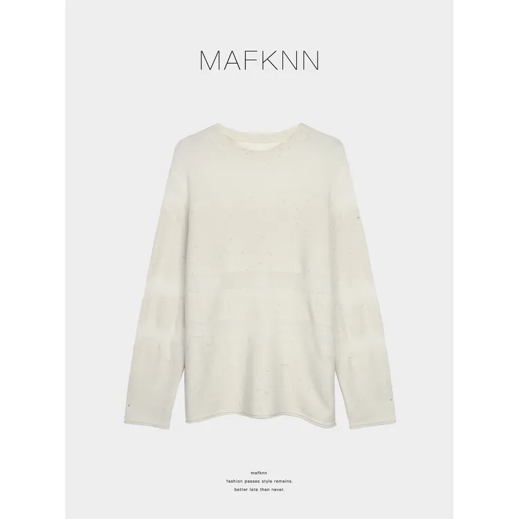 MAFKNN/玛肯时尚休闲简约纯色百搭秋冬绵羊毛毛衣MK13495