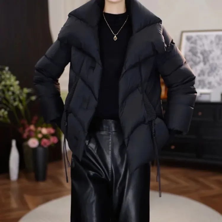 防寒鸭绒洋气保暖羽绒服2025冬季新款加厚时尚小个子气质外套