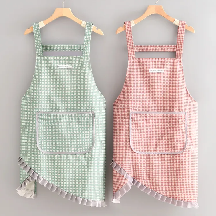 时尚帆布洋气围裙家用厨房做饭围腰餐饮酒店专用工作服女防污耐磨