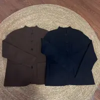 【那尚新品】秋冬新款绵羊毛混纺高织高密气质显瘦舒适针织上衣