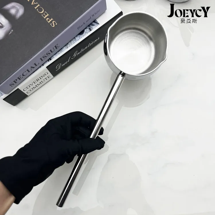 JOEYCY/聚亚斯316不锈钢长柄泼油小锅油勺淋油专用热油锅