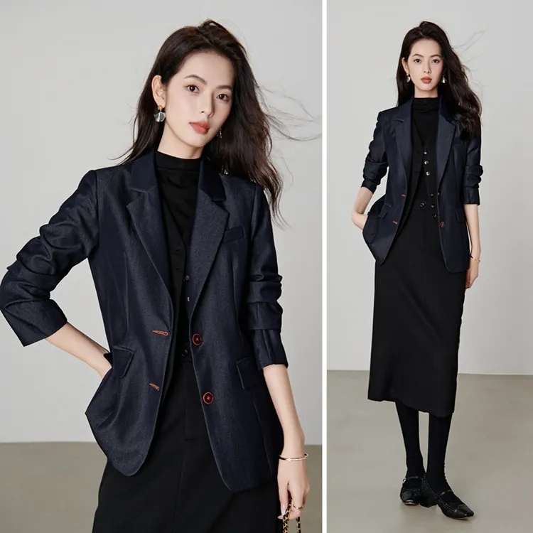 【新品】2025上衣翻领百搭西装外套女25060606