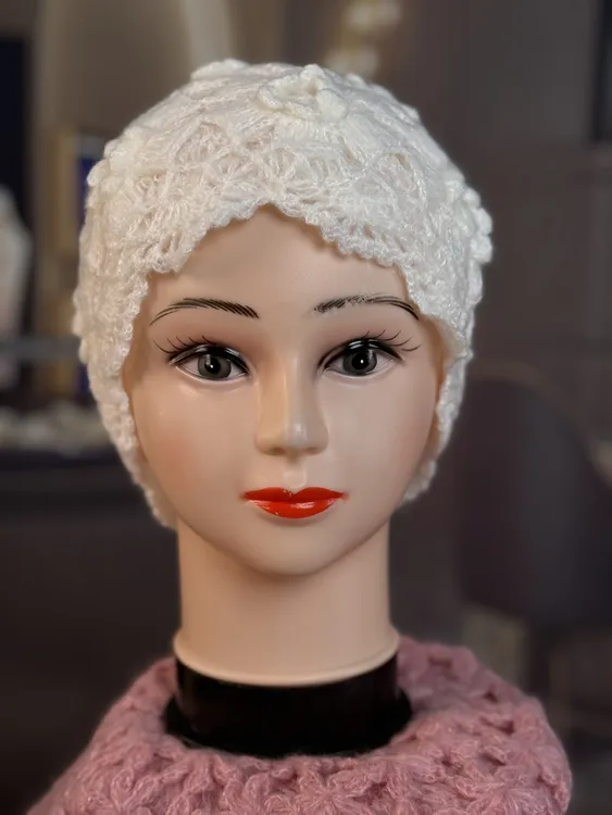 包头帽针织帽街头风包头盆帽贝雷帽花朵帽子秋冬