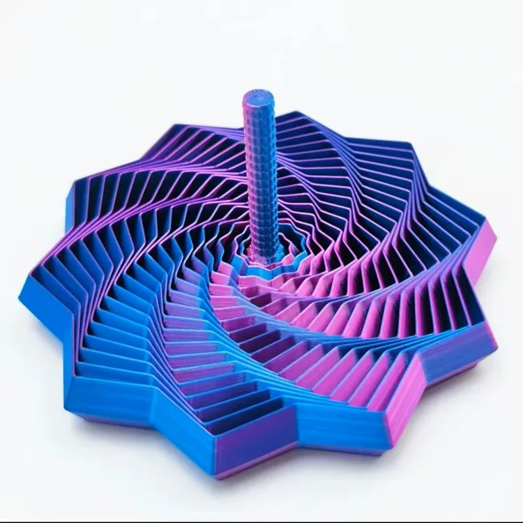3D打印视错觉折叠益智玩具多边形萝卜塔解压螺旋立体设计叠加玩具