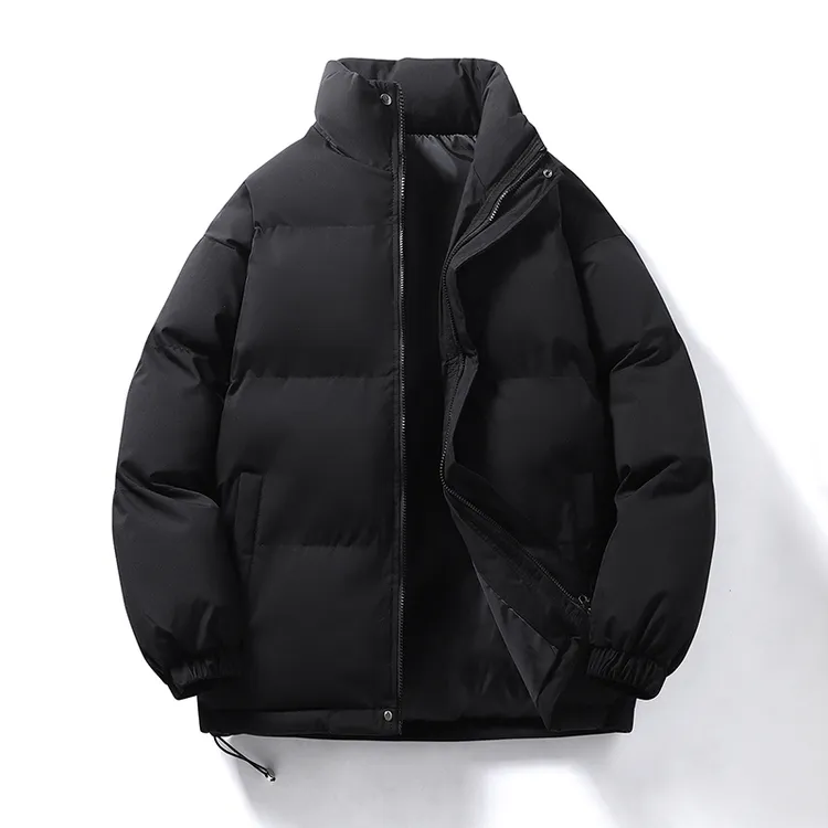 稻草人冬季加厚棉服男女同款立领保暖简约防寒外套防风防水面包服