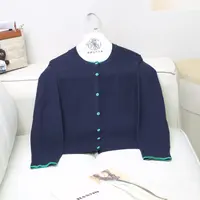 【11907】高品质原创设计藏青色百搭针织衫童