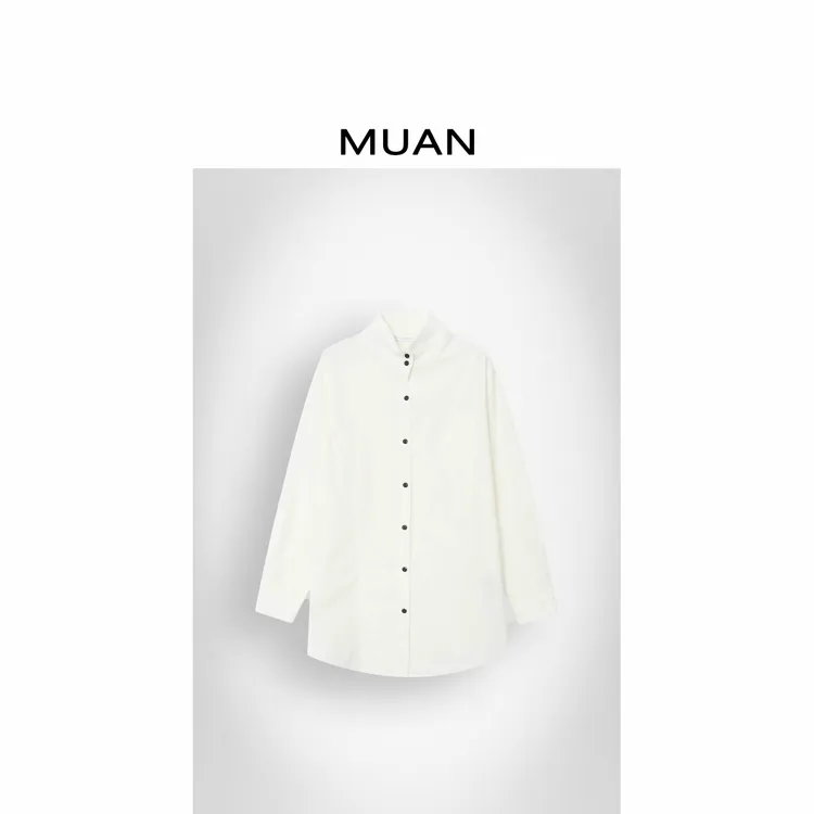 木岸MUAN:《西伯利亚衬衫》定制高级纯色百搭宽松衬衫上衣女DS-9206