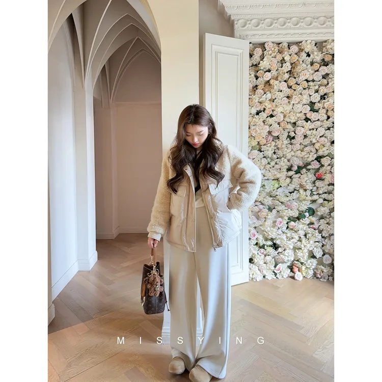 应小姐【肉桂卷】微胖大码冬季加厚短款时尚休闲显瘦90白鸭绒羽绒服