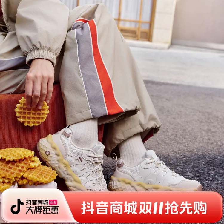 【松饼鞋】FILA斐乐官方松饼老爹鞋运动鞋2025新款鞋子厚底男鞋女鞋