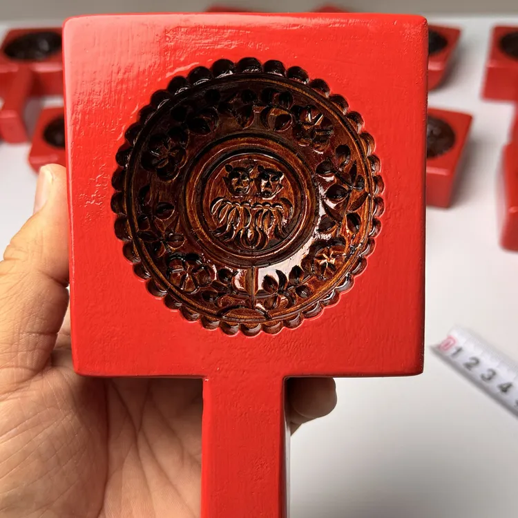 双海儿7.5尺寸纯手工雕刻红团印模具