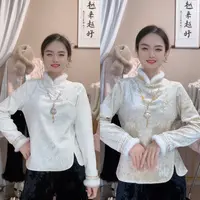 【星月神话】国风新中式冬季新款时尚显瘦百搭可外穿加绒刺绣上衣女