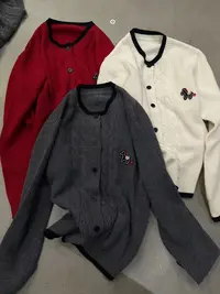 THE CANAL.刺绣小马三色羊毛开衫