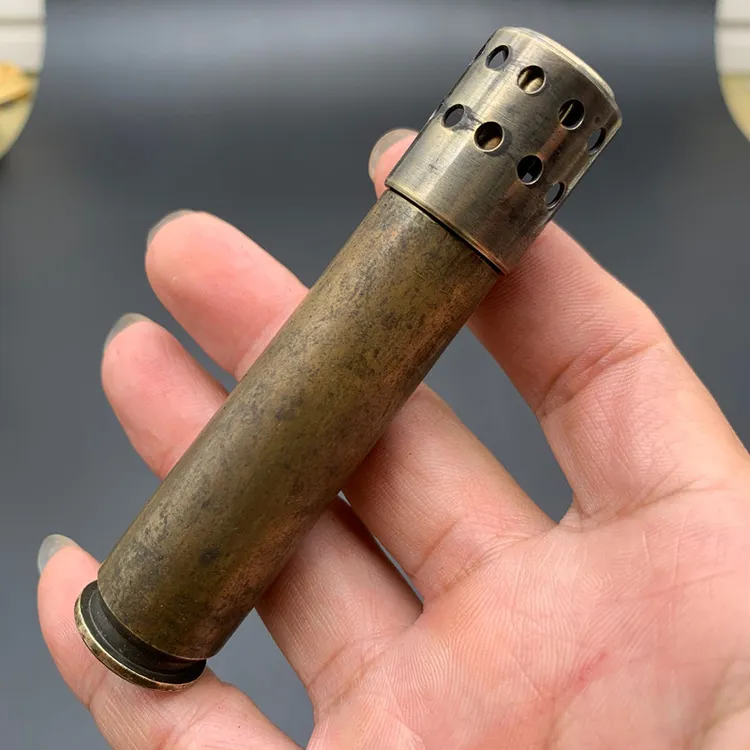 手工古董翻盖弹壳工艺煤油打火机