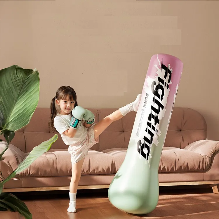 【升级加厚】儿童拳击柱充气注沙pvc家用立式不倒翁沙袋亲子运动