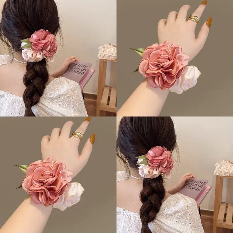 玫瑰正花期~韩式春夏新款花朵发箍头饰亲子街拍头花大肠发圈头绳