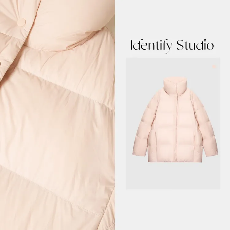 IDENTIFY冬季新款秋冬高领面包服蓬松羽绒外套上衣25AWZX1101007