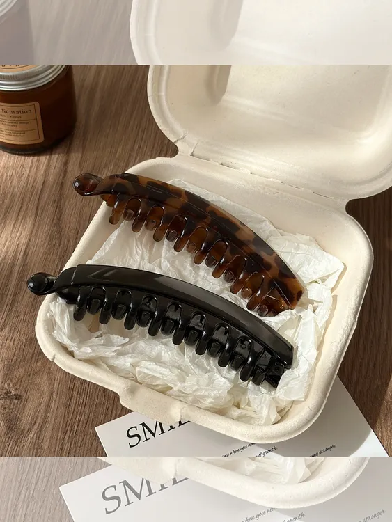 豹纹香蕉夹竖夹扎高马尾头饰发夹女后脑勺女秋冬2025新款高级感