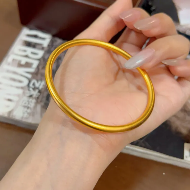 合金手镯 【素圈手镯】精工版实心百搭卡4mm经典款不掉色