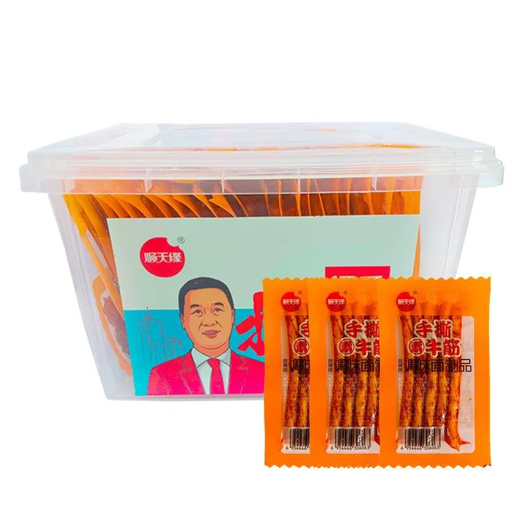 顺天缘鲜素牛筋素食手撕面板筋麻辣怀旧麻辣零食调味面制品