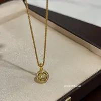 铜合金项链 轻奢时尚太阳图腾百搭罗盘项链【X985】