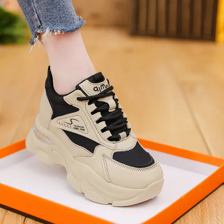 春秋内增高老爹鞋女8公分增高运动鞋休闲鞋女鞋板鞋/休闲鞋
