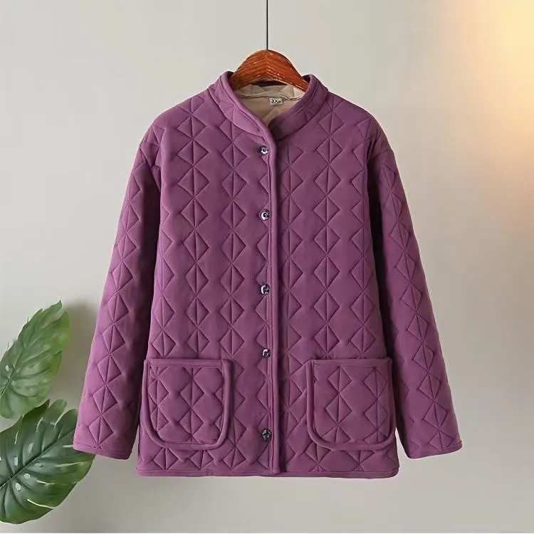 加肥加大阳离子中老年妈妈装秋冬宽松棉衣外套