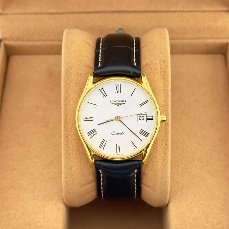 95新 Longines/浪琴 浪琴律雅百搭简约气质罗马盘皮带中性表手表