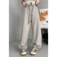 玖了个玖 2025秋季新品极简百搭双腰绳收腿弯刀卫裤 2509C6335
