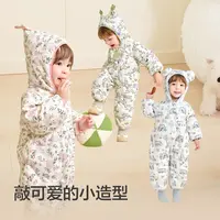 【balaOne】巴拉巴拉宝宝羽绒服连体衣2025新款冬装保暖趣时尚哈衣
