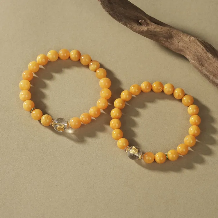 【云上叙】蜜蜡DIY单圈手串-多样性发其一-8mm-V40971-M（甄选）