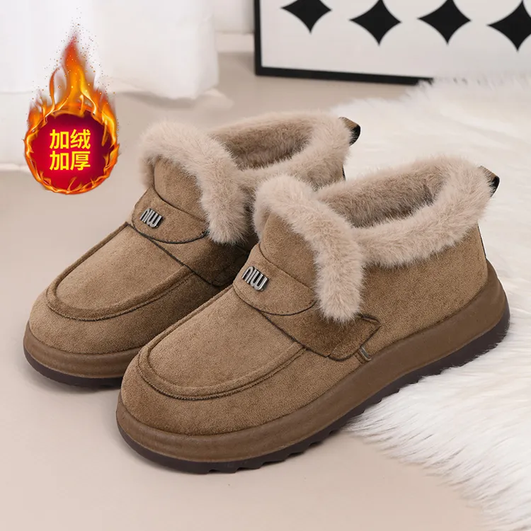 冬季新款老北京棉鞋女加绒加厚保暖妈妈鞋复古简约风时尚百搭棉鞋
