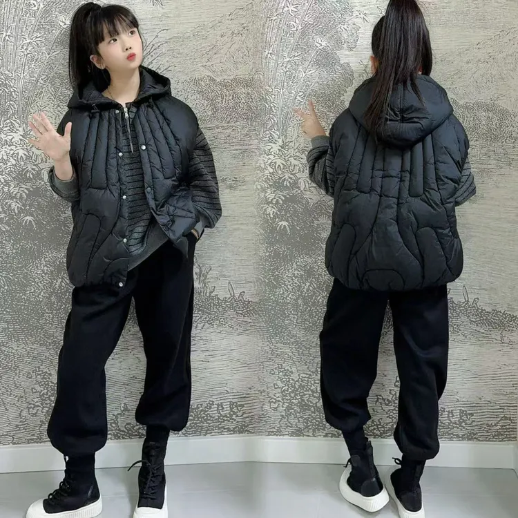 女童高品质棉马甲冬季时尚潮航线保暖背心外套冬装外穿棉马夹