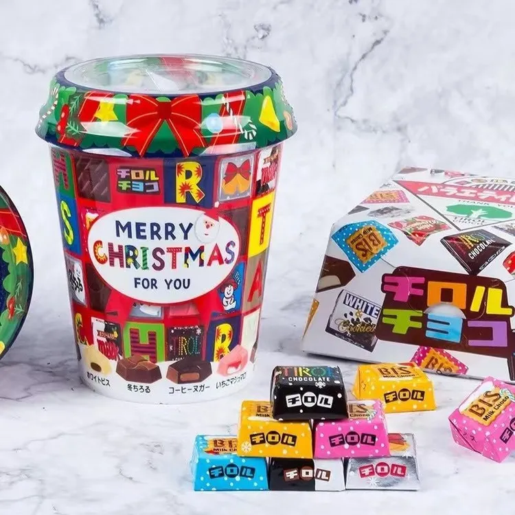 日本进口松尾多彩缤纷什锦夹心礼盒节日礼物TIROL圣诞杯巧克力