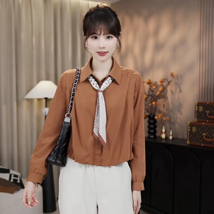 LMENY“回头率密码”正肩打褶免塞短款衬衫25CC004