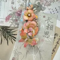 大麦吖古风发饰汉服绒花发簪 手工制作默认微瑕 