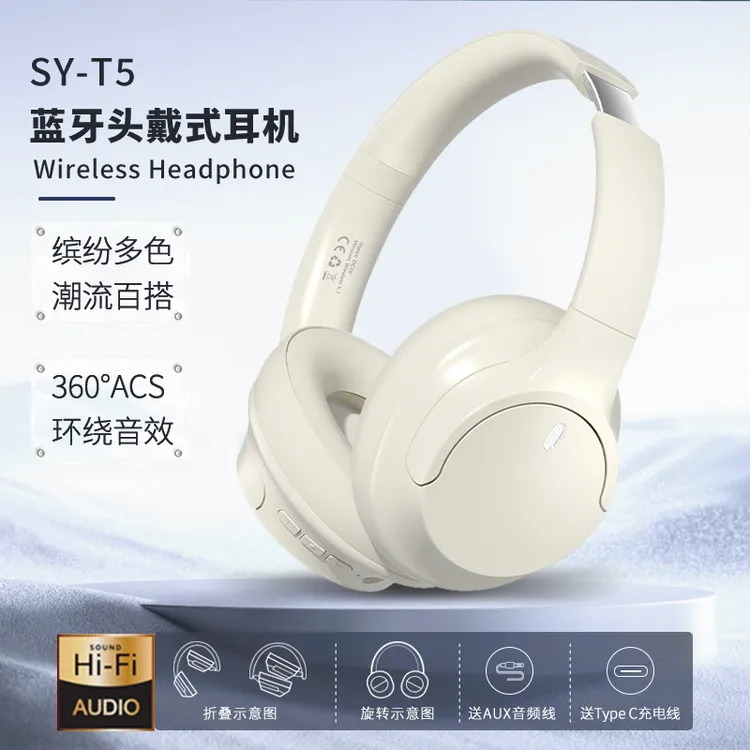 SOYTO/烁宇通新款蓝牙耳机头戴式通用跨境新品亚马逊私模降噪耳麦
